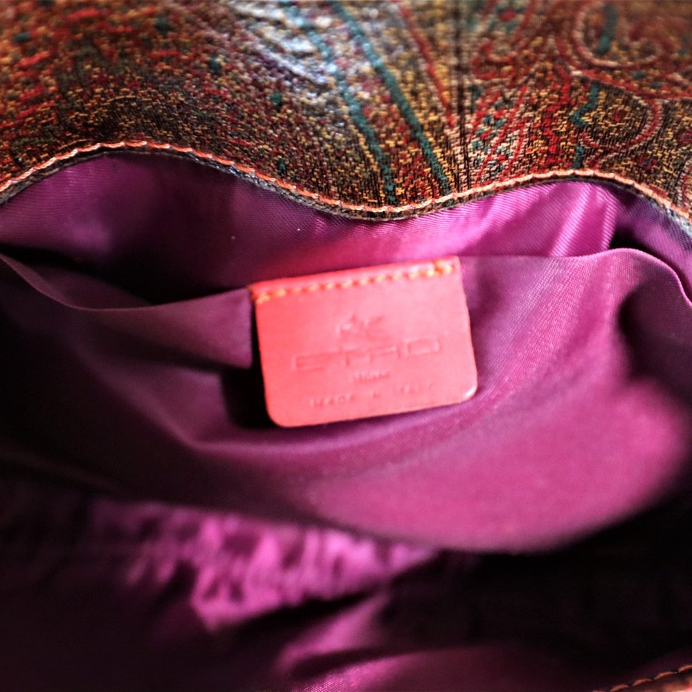 SOLD ETRO Multi-color Paisley Purse - Picture 16 of 16